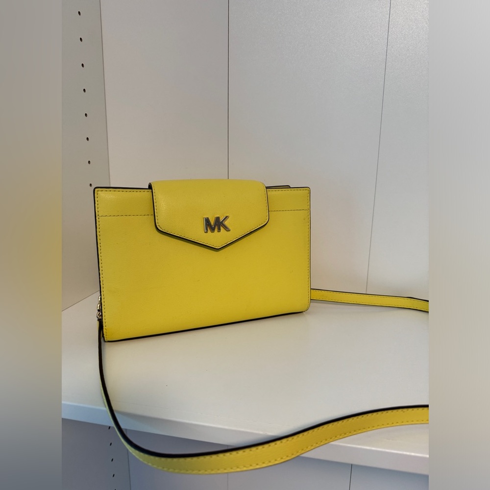 Michael Kors yellow crossbody bag